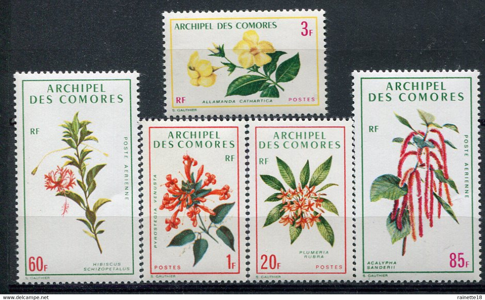 Comores                    69/71 ** + PA  37/38 **   Fleurs - Airmail