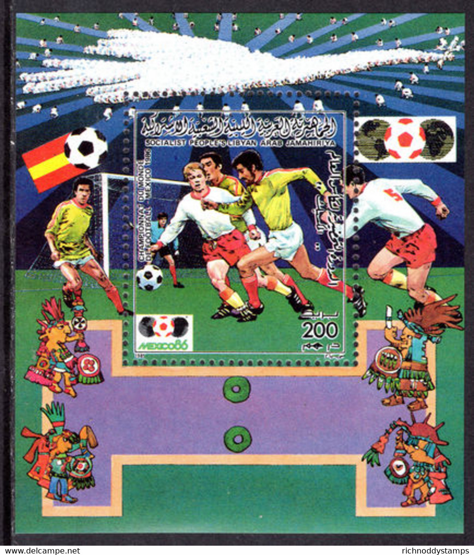 Libya 1986 Football World Cup Souvenir Sheet Unmounted Mint. - Libya