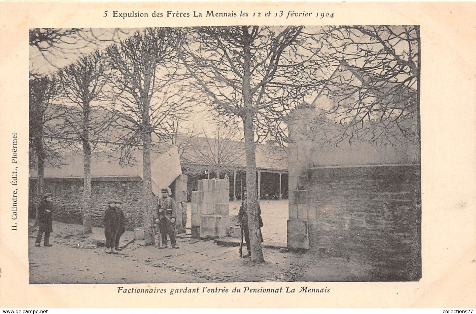 56-PLOERMEL- LOT DE 13 CARTES- LES EXPULSIONS DES FRERES DE PLOERMEL- LE 12 /13 FEVRIER 1904