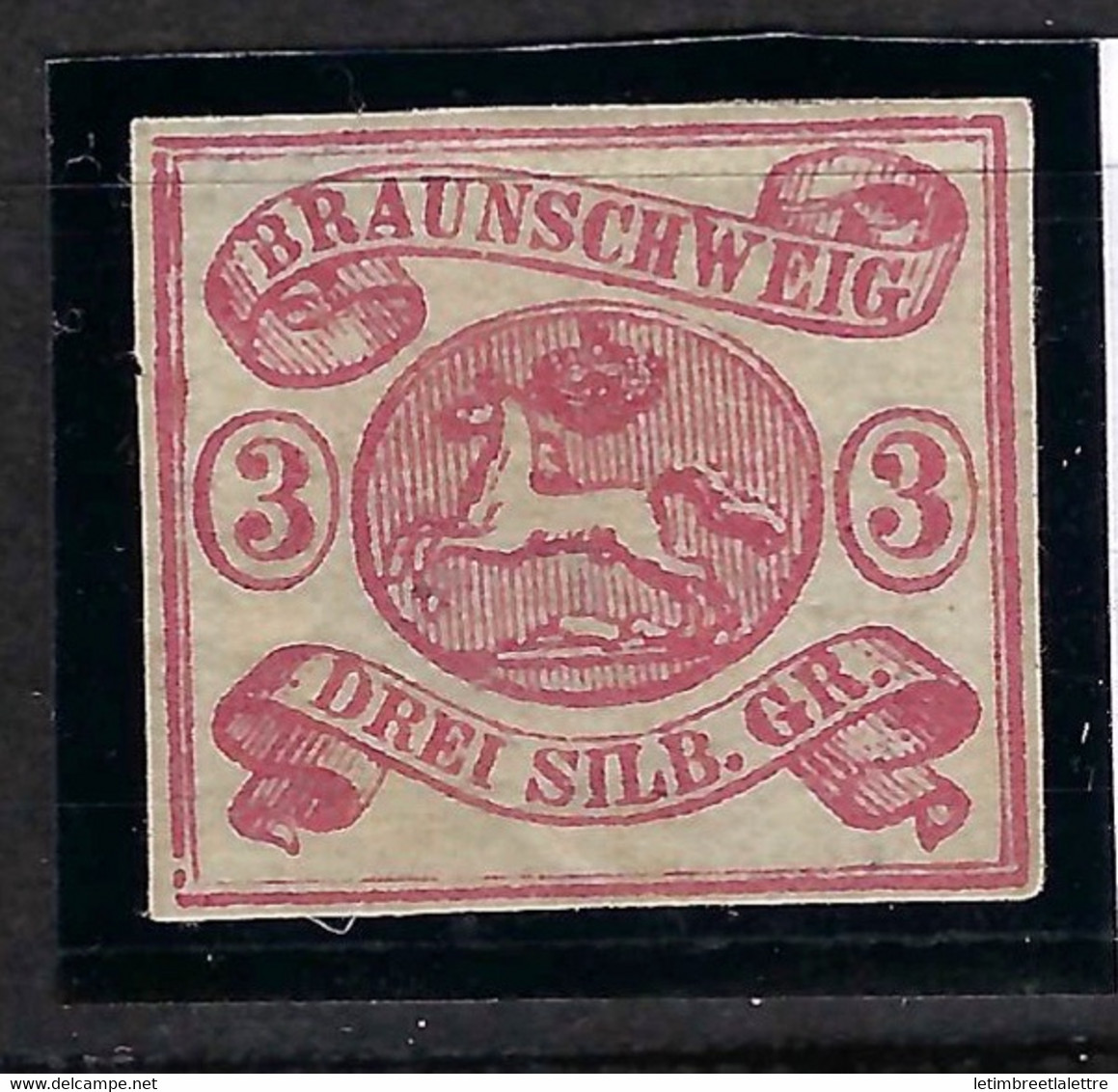 ⭐ Allemagne - Brunswick - YT N° 10 * - Neuf Avec Charnière - TB - Signé - 1853 / 1865 ⭐ - Brunswick