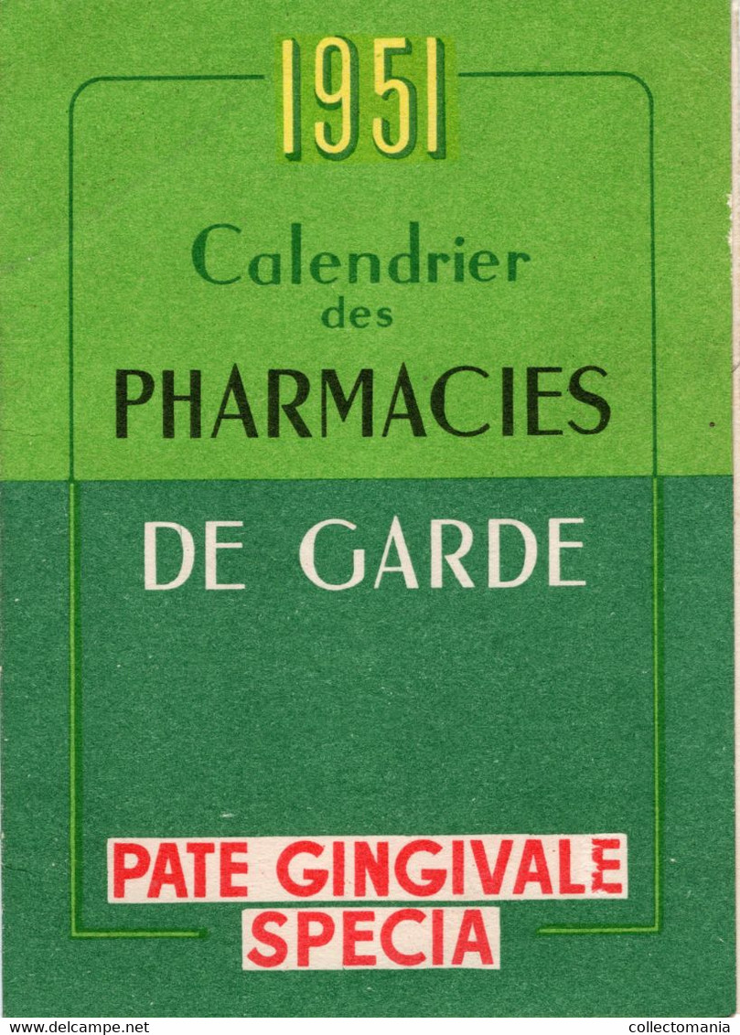 1 Carte Pliante  1 CP  Gibb"s Elphant Jacques Nam 1 Poster Stamp Givasan Zahnpasta   Pate Gingivale Calendrier 1951 - Ohne Zuordnung