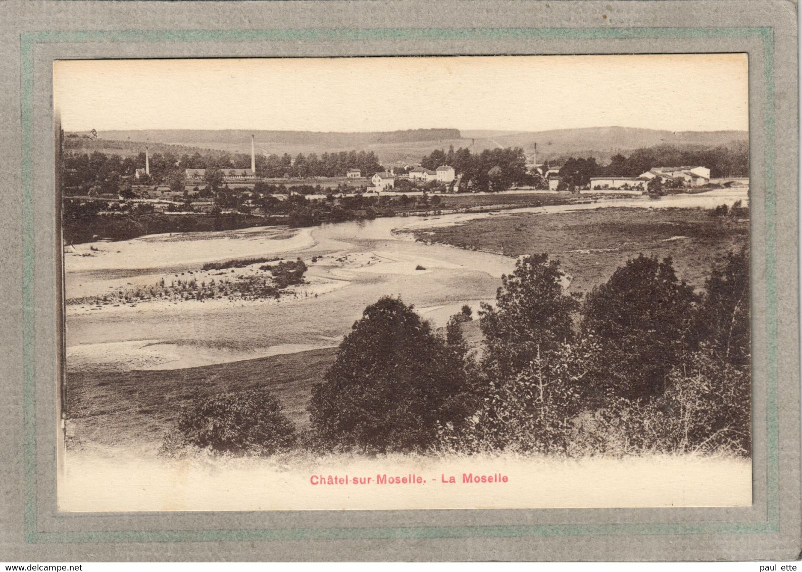 CPA - (88) CHATEL-sur-MOSELLE - Aspect Du Bourg Et De La Moselle Dans Les Années 20 - Chatel Sur Moselle