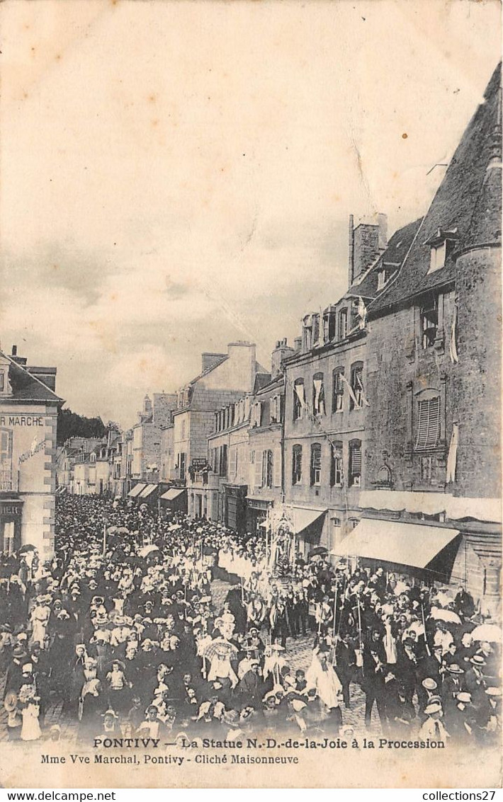 56-PONTIVY-LA STATUE N.D.DE.LA.JOIE A LA PROCESSION - Pontivy