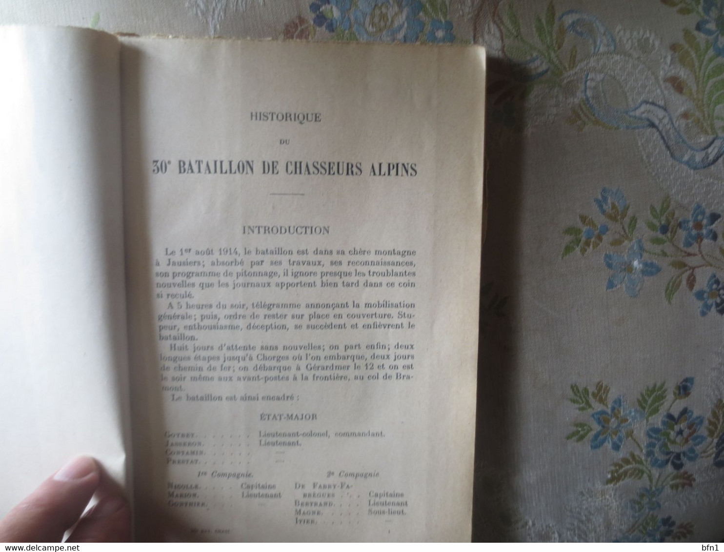 HISTORIQUE DU 30° BATAILLON DE CHASSEURS ALPINS -1923- - War 1914-18