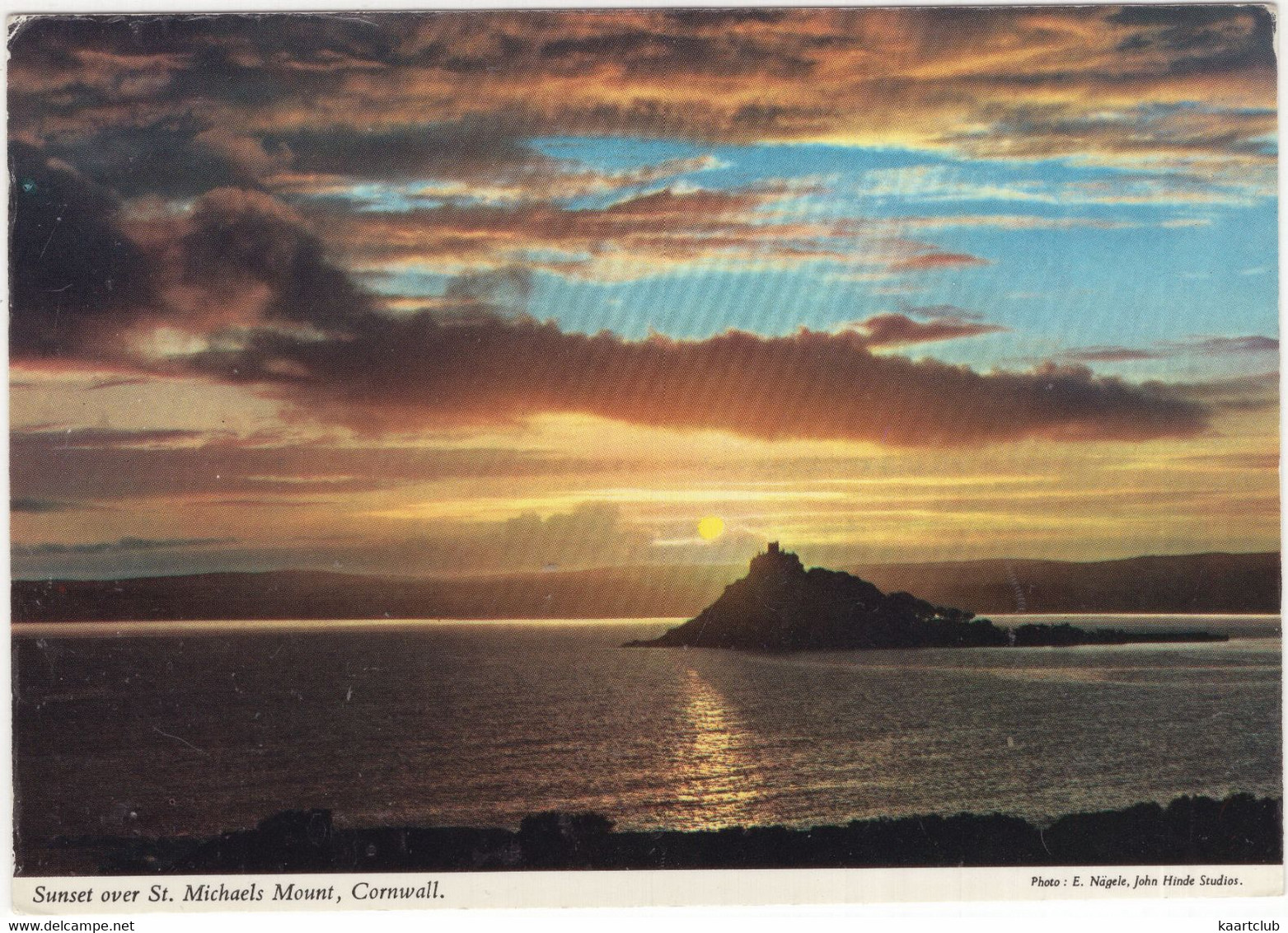 Sunset Over St. Michael's Mount, Cornwall - (John Hinde Original) - St Michael's Mount