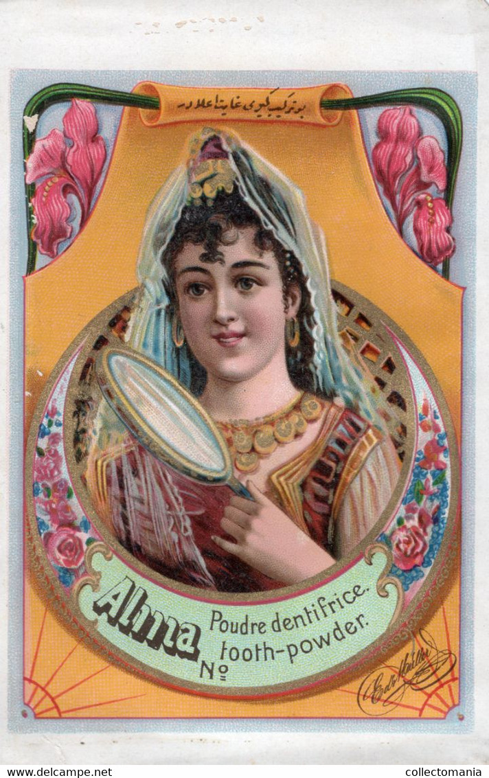 5 Dentifrice Crême Angelique Dr. Sheffield's  Alma Poudre Dentifrice Kalodont Bénédictins Calendrier 1896 Tooth Past - Ohne Zuordnung