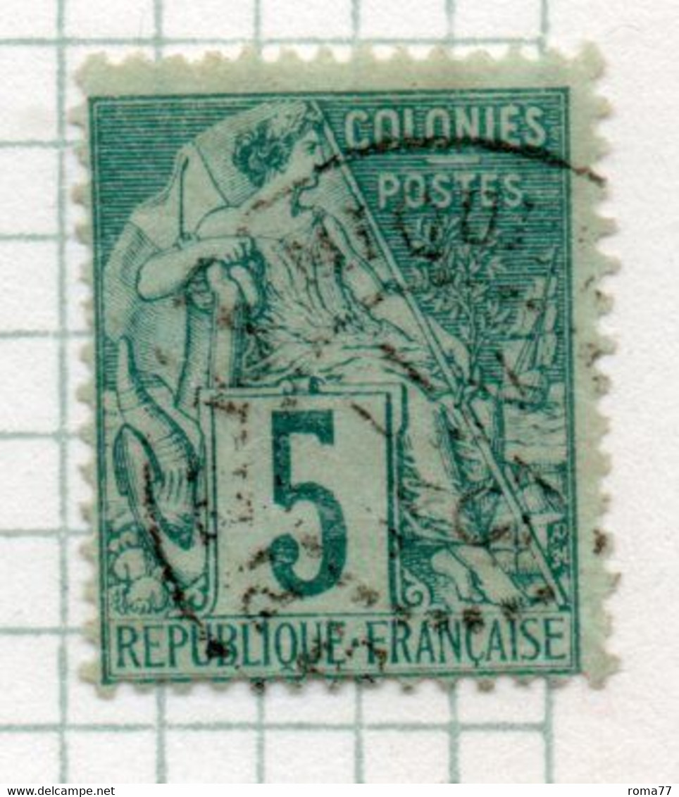 37CRT663 - COLONIE GENERALI 1881 ,  Yvert N. 49 Usata. - Alphee Dubois