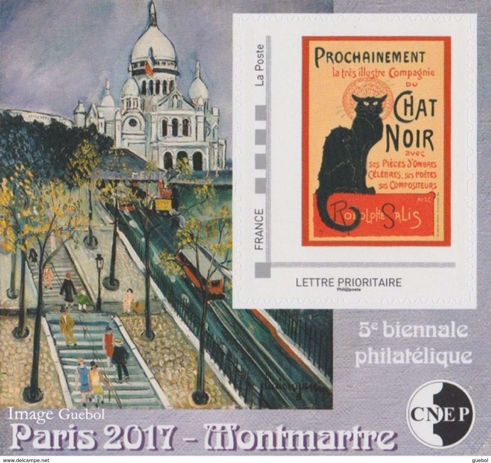 CNEP N°  74 De 2017 - Bloc Autoadhésif - Salon De Printemps, 5 ème Bienale Philatélique, Butte Montmartre à Paris - CNEP