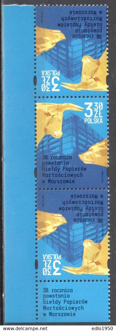 Poland 2021 - Warsaw Stock Exchange - Mi.5290 - Tete Beche - MNH(**) - Nuovi