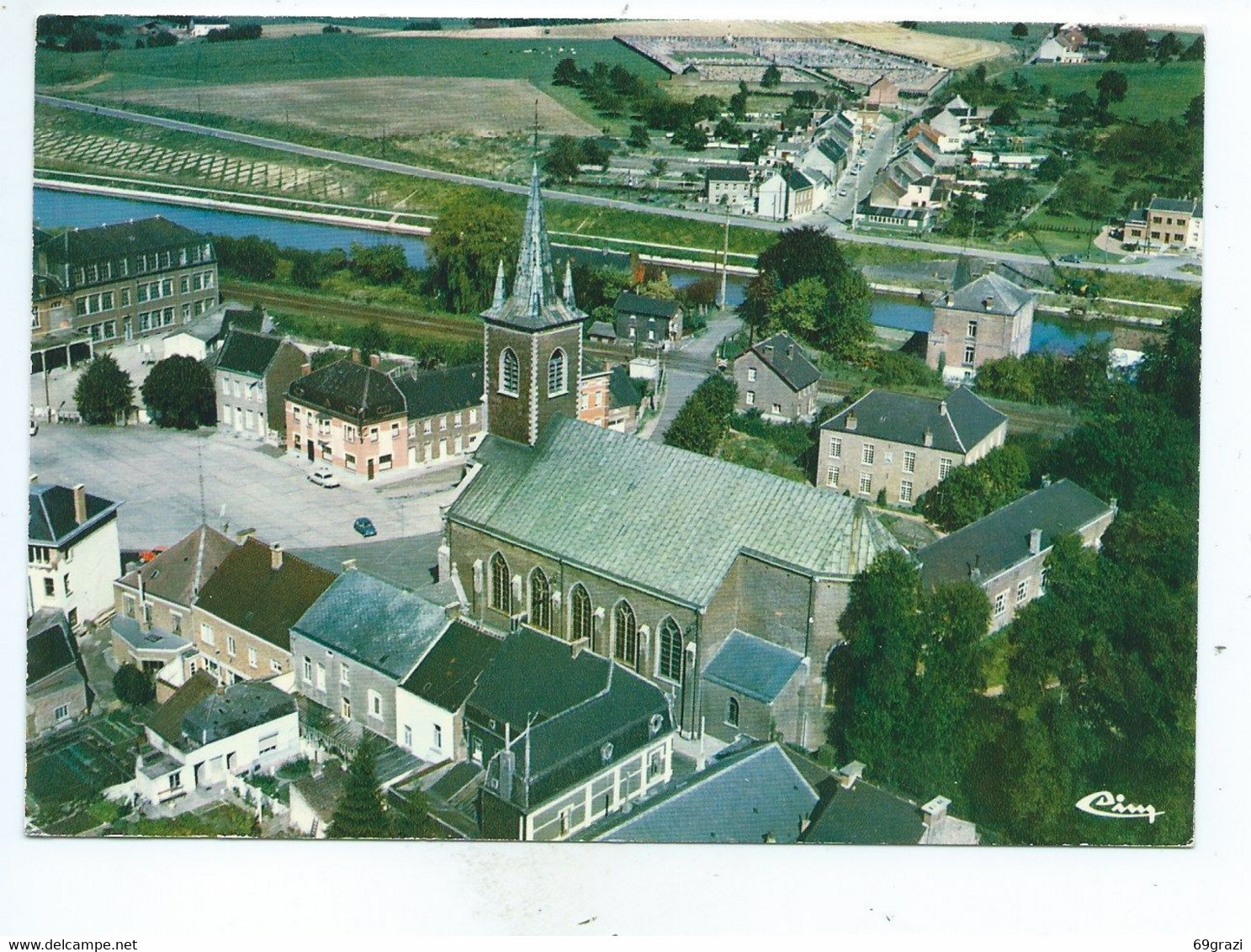 Pont à Celles Vue Aérienne  ( Carte Ayant Voyagé ) - Pont-à-Celles