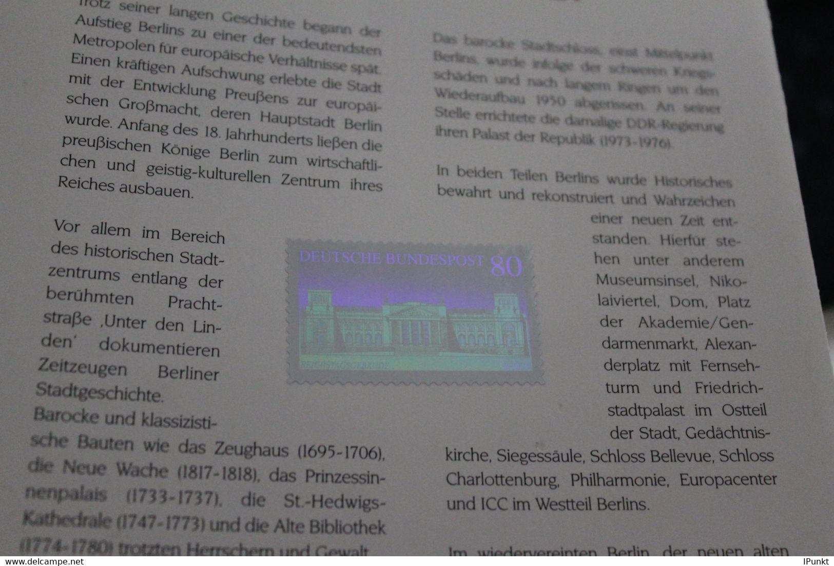 Deutschland, Holgramm Berliner Jubiläen, Klappfolder, Hologramm MiNr. 1287 - Hologramme