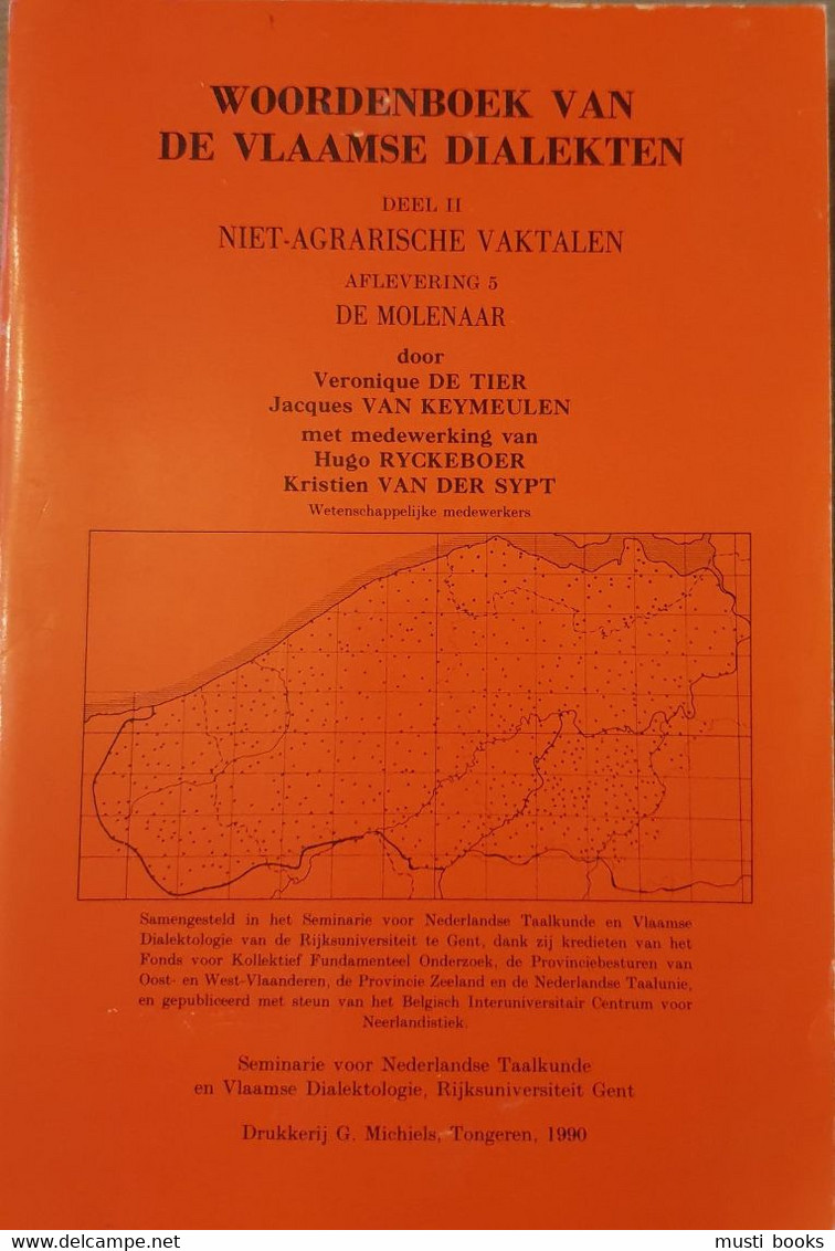 (MOLENS) Woordenboek Van De Vlaamse Dialekten. De Molenaar. - Historia