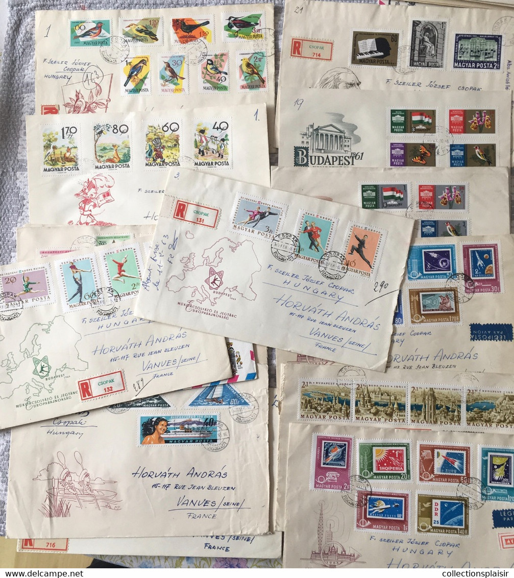 COLLECTION FDC FRANCE GB  HONGRIE ET AUTRES PAYS 305 EXEMPLAIRES PETIT PRIX