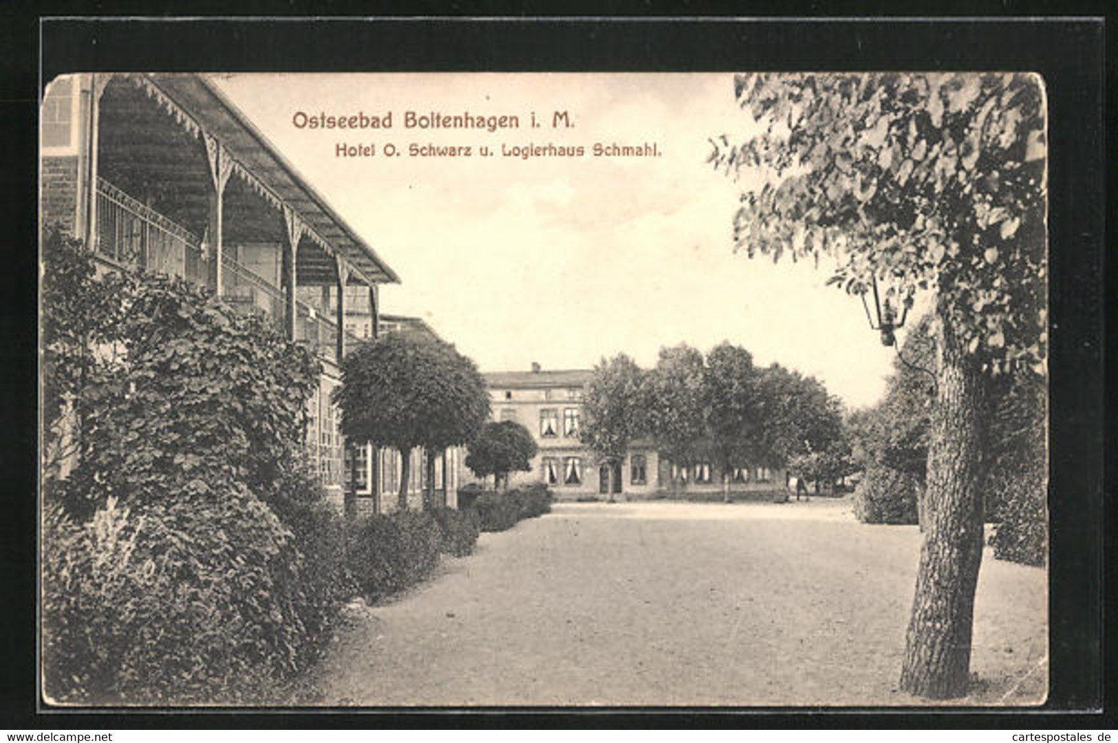 AK Boltenhagen I. M., Hotel O. Schwarz U. Hotel Schmahl - Boltenhagen