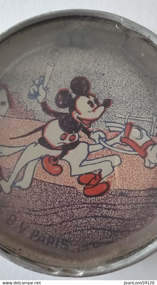 Mickey Walt Disney Jeu De Patience Dexterity Games Old Vintage Game Disney Ancien Chromo 5 Cm B.V Paris - Casse-têtes