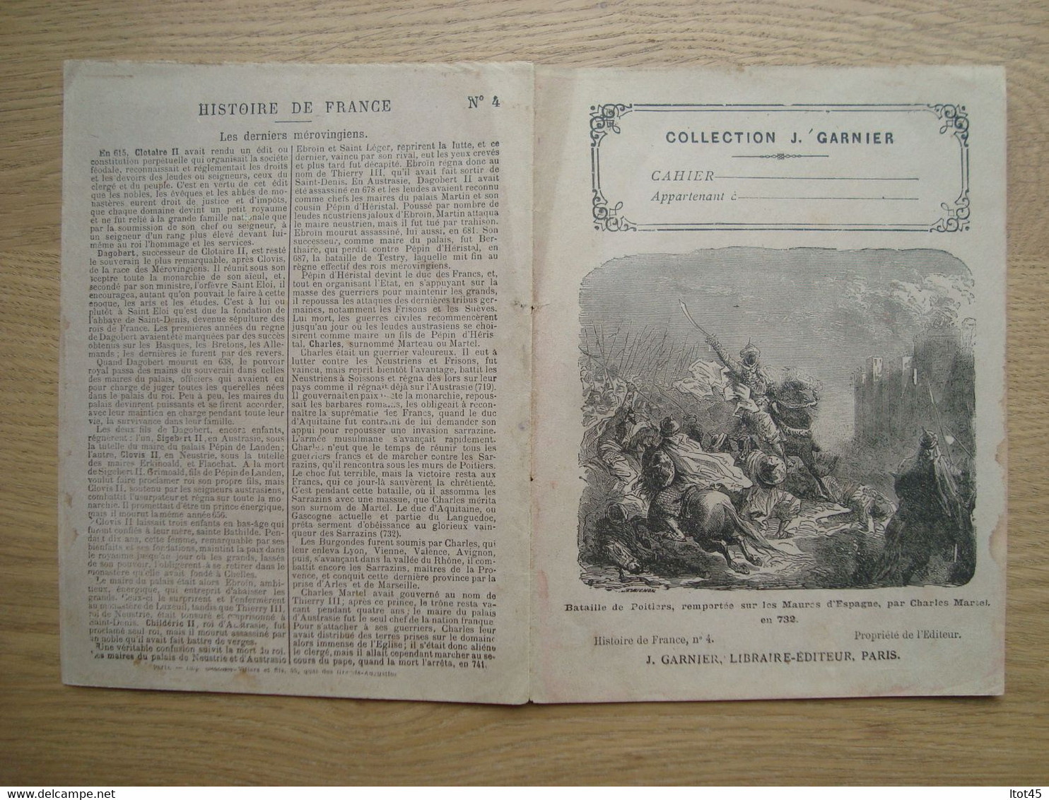 PROTEGE-CAHIER COLLECTION J. GARNIER HISTOIRE DE FRANCE - Coberturas De Libros