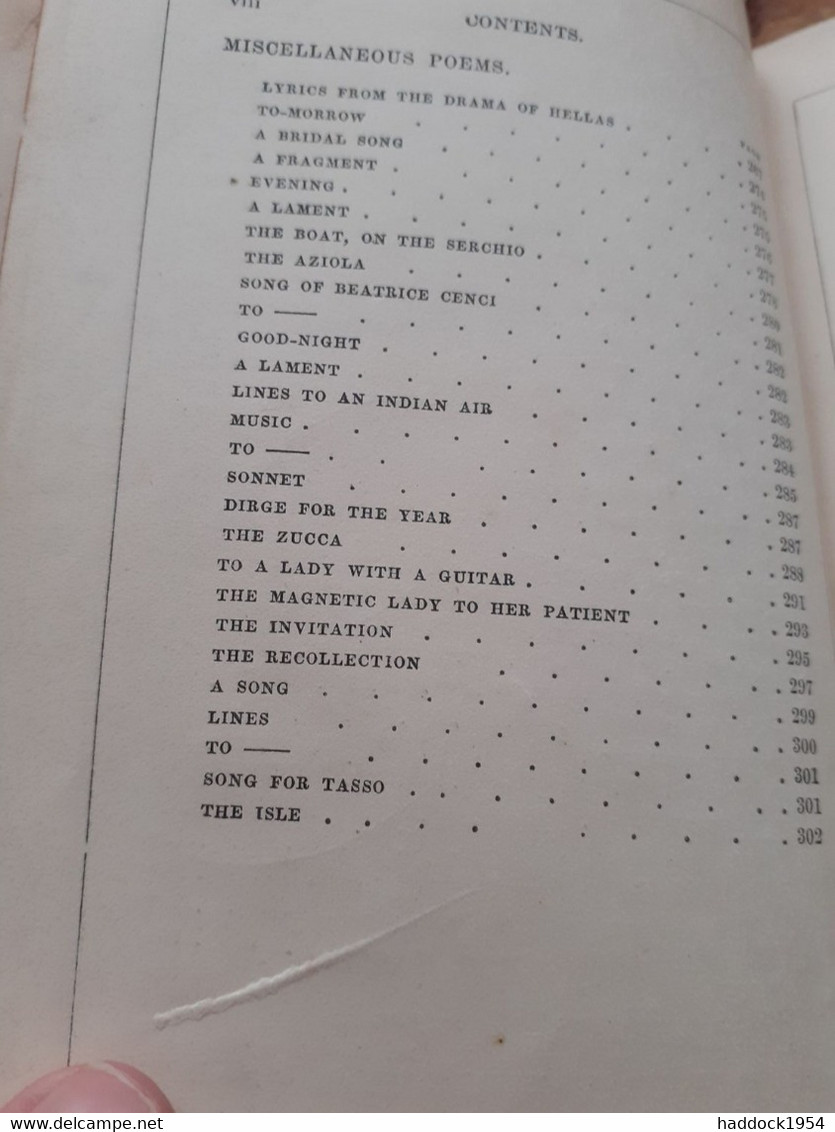 Poèmes PERCY  SHELLEY William Benbow 1826 - Autres & Non Classés