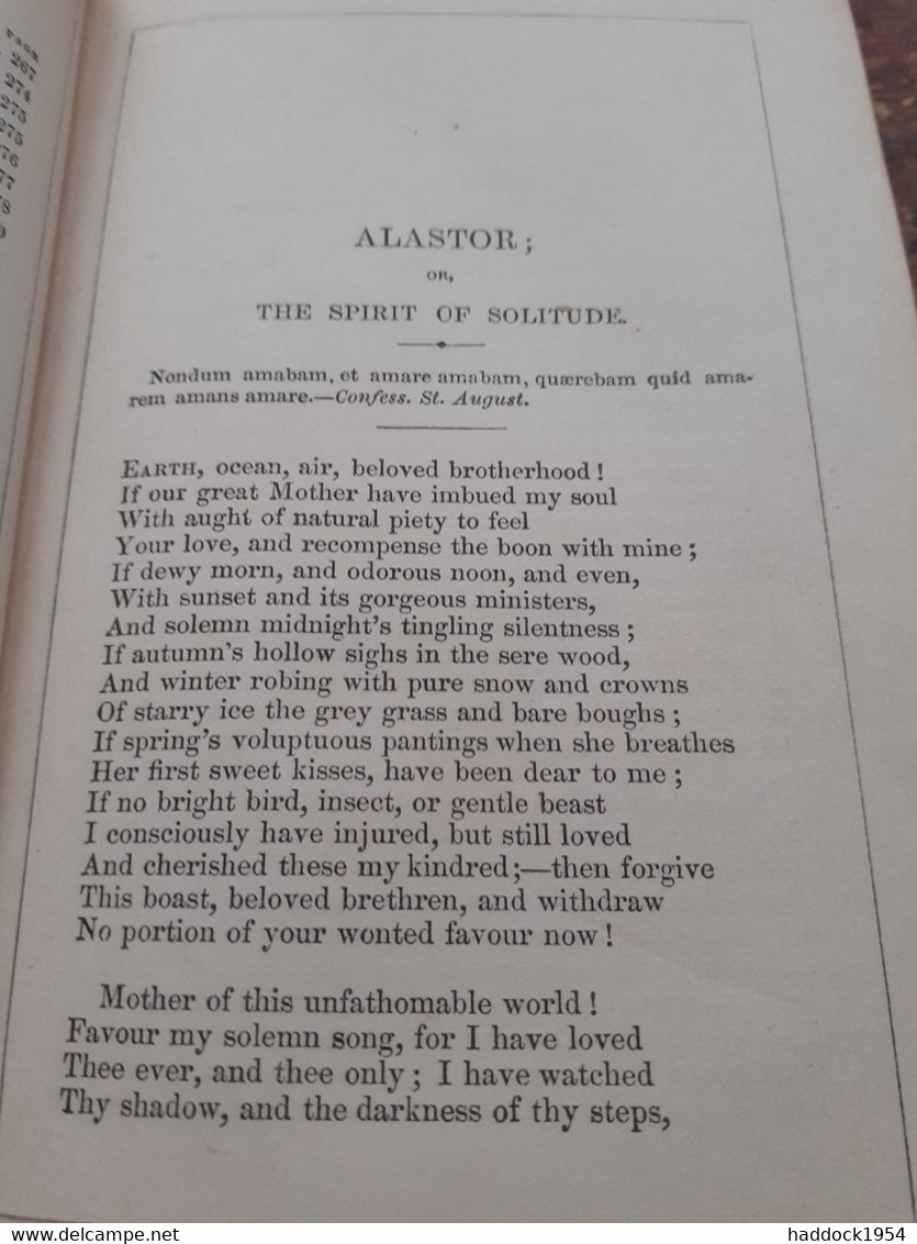 Poèmes PERCY  SHELLEY William Benbow 1826 - Autres & Non Classés