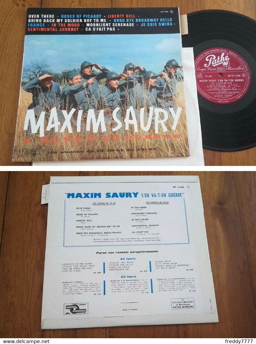 RARE French LP 33t 25CM BIEM (10") MAXIM SAURY "S'en Va-t-en Guerre" (Lang 1962) - Ediciones De Colección