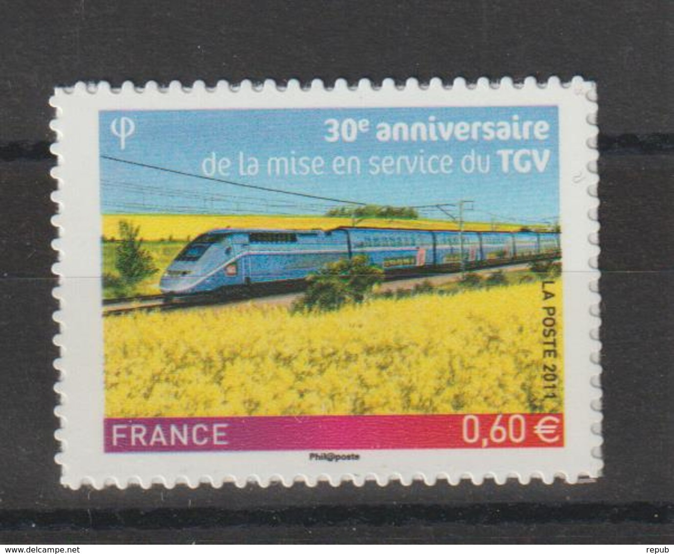 France 2011 Train TGV 603 Neuf ** MNH - Sonstige & Ohne Zuordnung