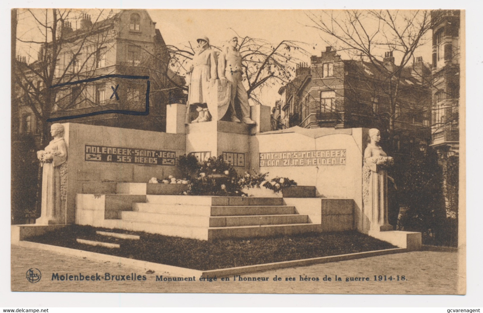 MOLENBEEK  Monument érigé En L'honneur De Ses Héros De La Guerré  14-18 - Molenbeek-St-Jean - St-Jans-Molenbeek