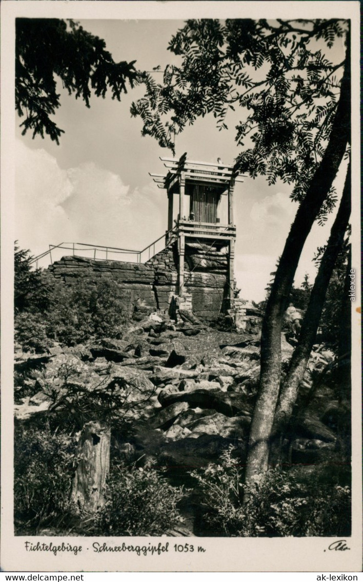 Fichtelberg (Oberfranken) Schneeberggipfel Aussichtssturm - Fichtelgebirge 1934  - Sonstige & Ohne Zuordnung