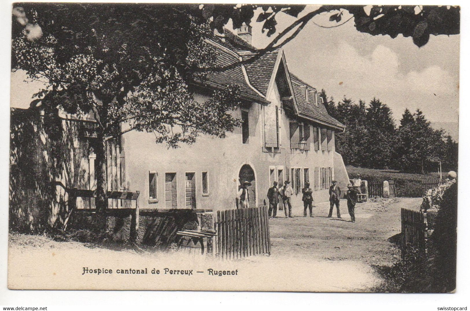 BOUDRY Hospice Cantonal De Perreux Rugenet Animée Gel. 1911 N. Le Landeron - Le Landeron