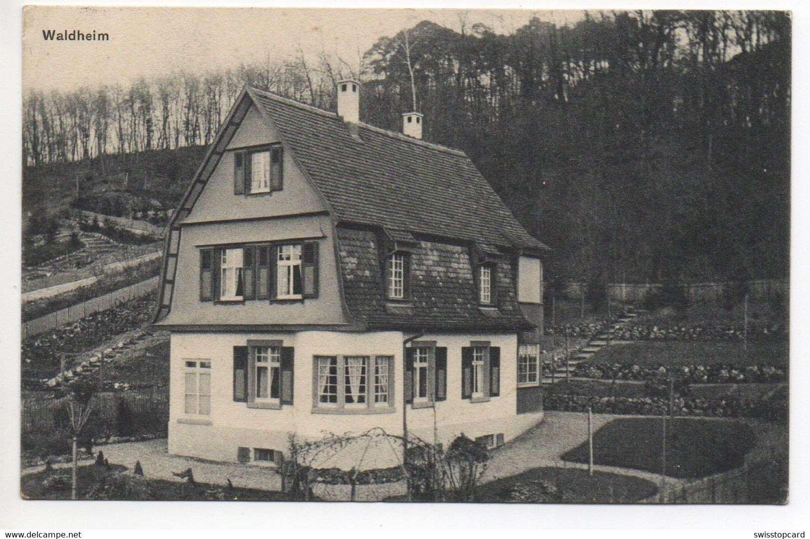 BINNINGEN-BASEL Waldheim Waldeggstrasse 150 Birsigtal-Bahn Haltestelle Bottmingermühle Gel. Feldpost 1914 - Binningen