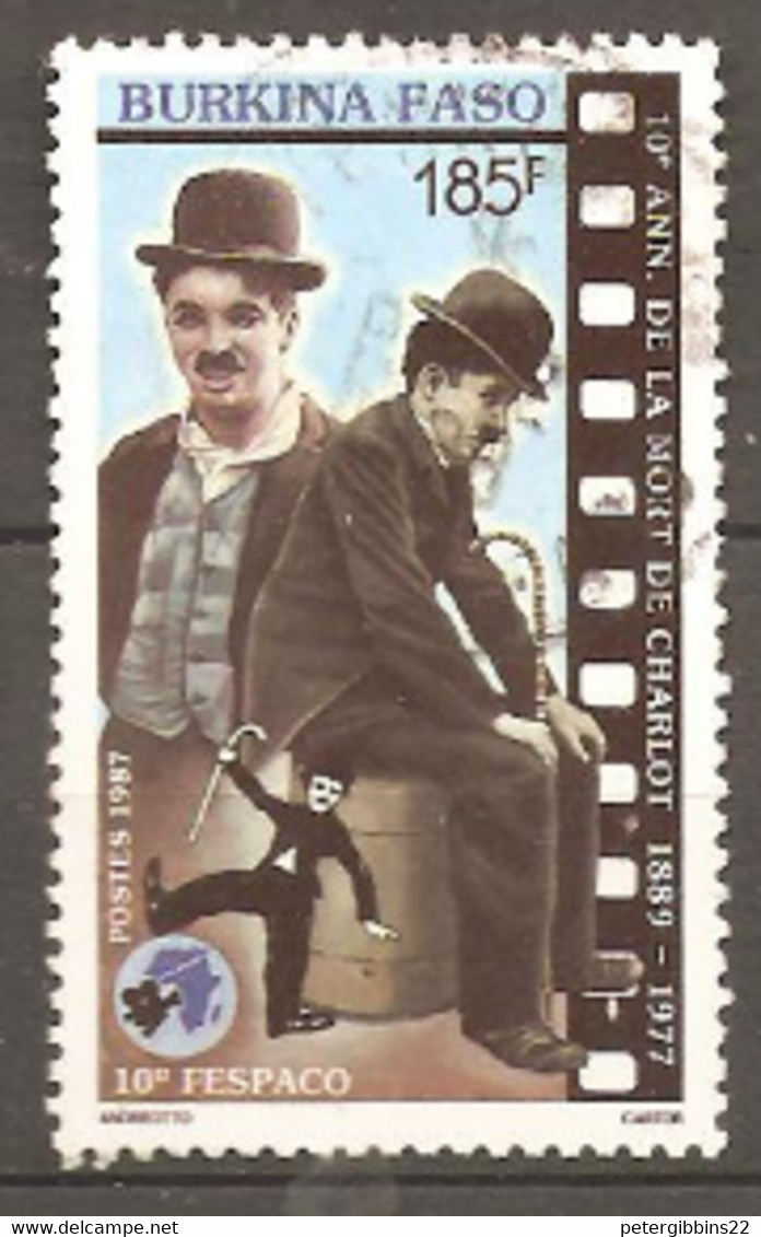 Burkin Faso  1987  SG  891  Charlie Chaplin  Fine Used - Burkina Faso (1984-...)