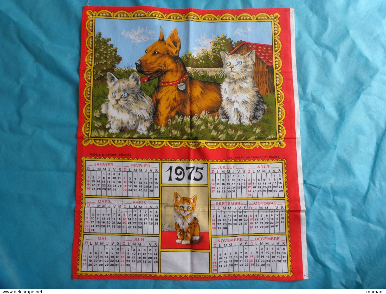 Torchon Calendrier 1975 - Altri & Non Classificati