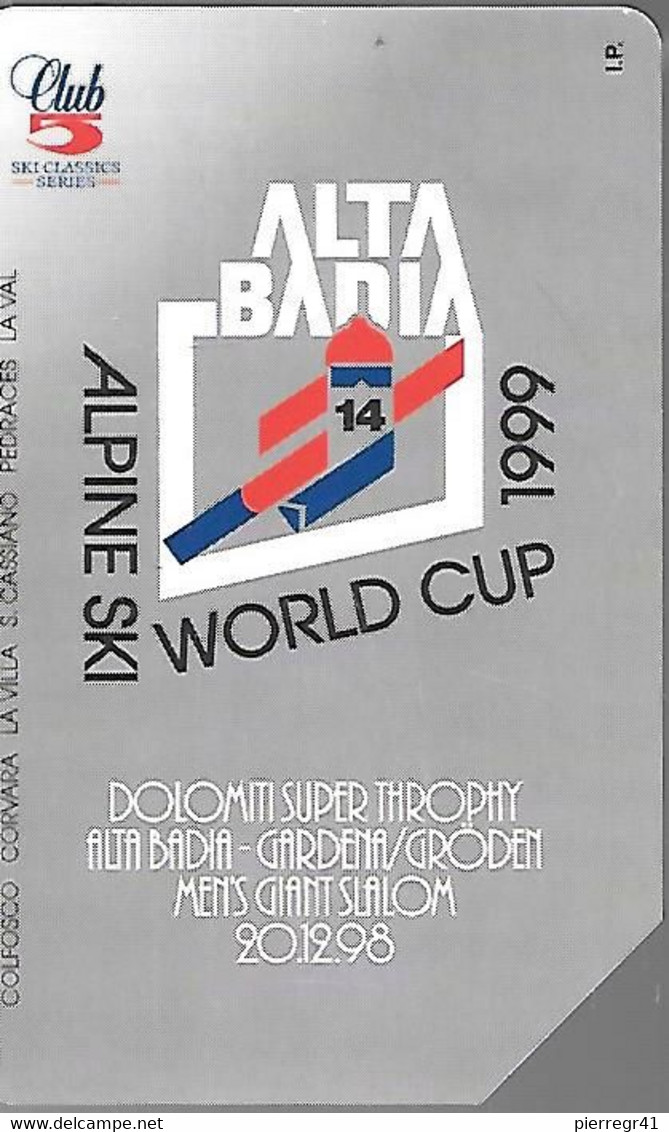 CARTE -ITALIE-Serie Pubblishe Figurate AA-Catalogue Golden-10000L/31/12/2000-N°75-Tec-ALTA BADIA ALPINE SKI-Utilisé-TBE- - Öff. Vorläufer