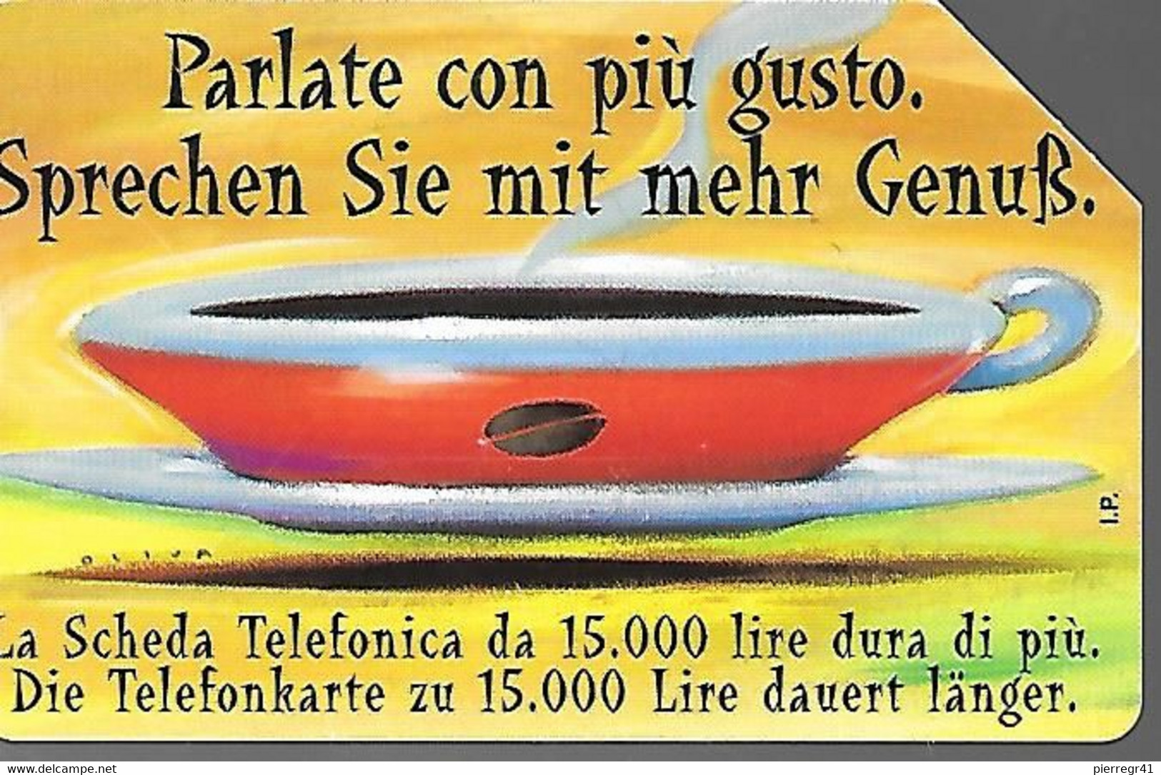 CARTE -ITALIE-Serie Pubblishe Figurate AA-Catalogue Golden-10000L/30/06/2000-N°67-Man-COFFE-Utilisé-TBE- - Publiques Précurseurs
