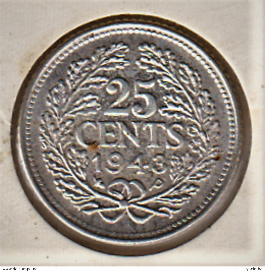 @Y@    Nederland  25 Cent   Wilhelmina 1943        (5229)   Prachtig / Fdc - 2.5 Centavos