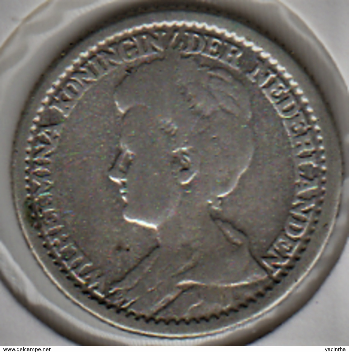 @Y@    Nederland  25 Cent   Wilhelmina 1918       (5233) - 2.5 Centavos