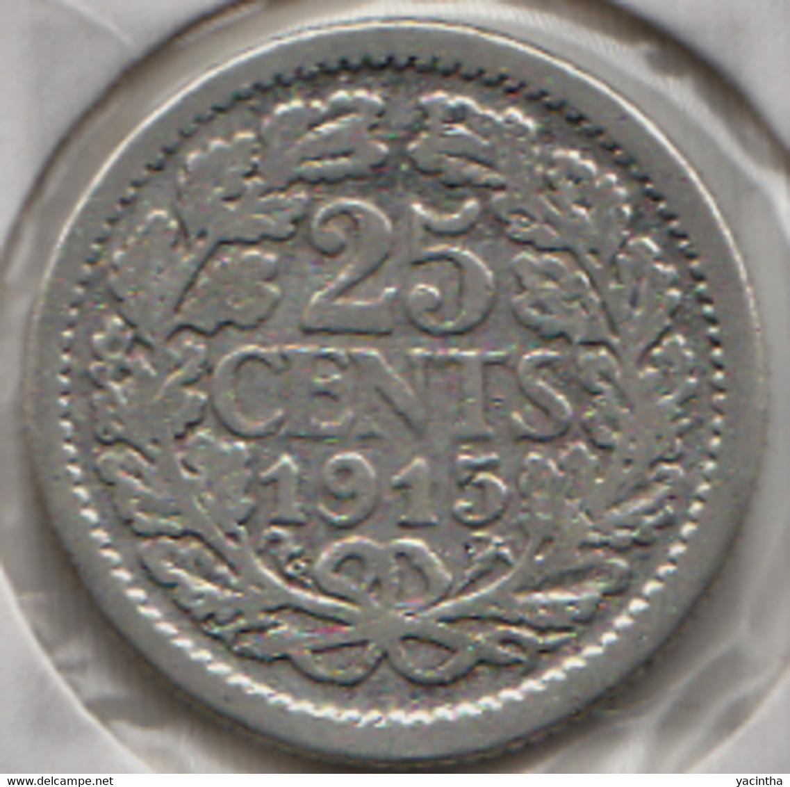 @Y@    Nederland  25 Cent   Wilhelmina 1915       (5236) - 2.5 Centavos