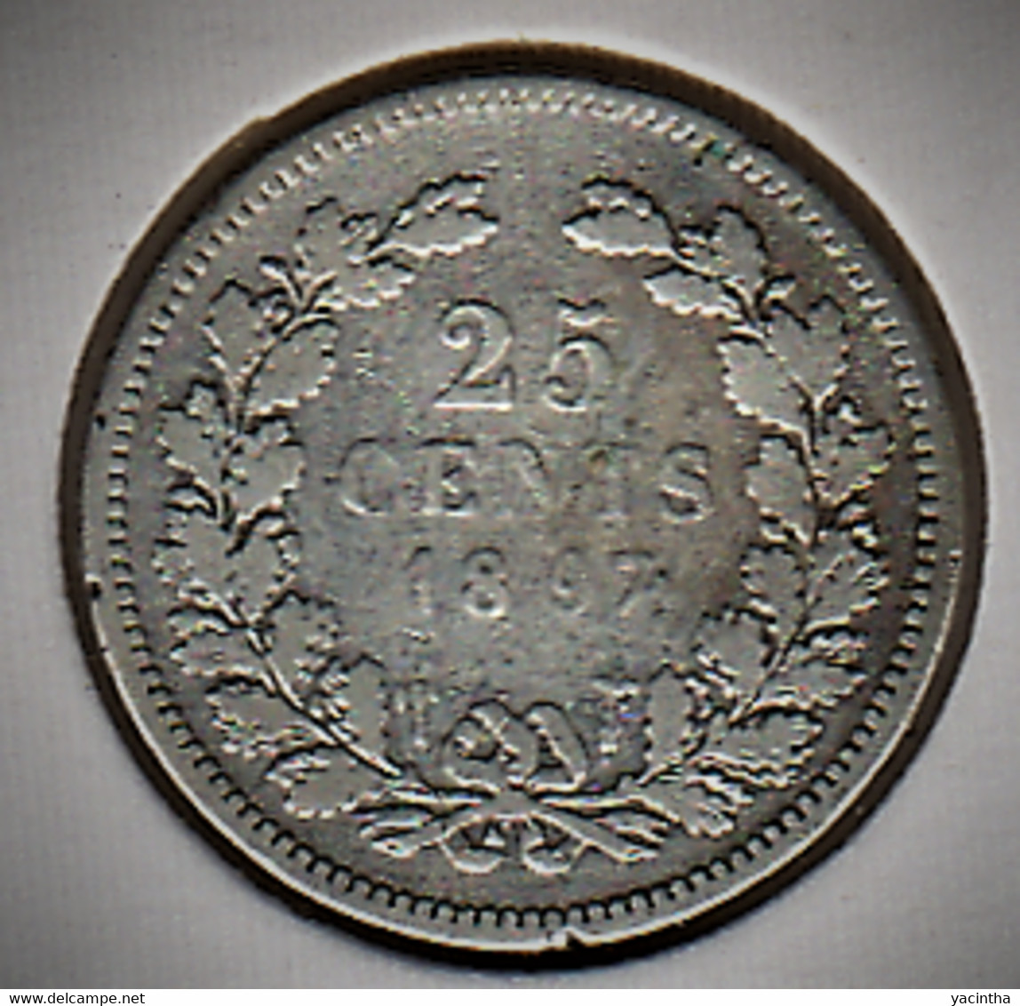 @Y@    Nederland  25 Cent   Wilhelmina 1897       (5243) - 2.5 Cent