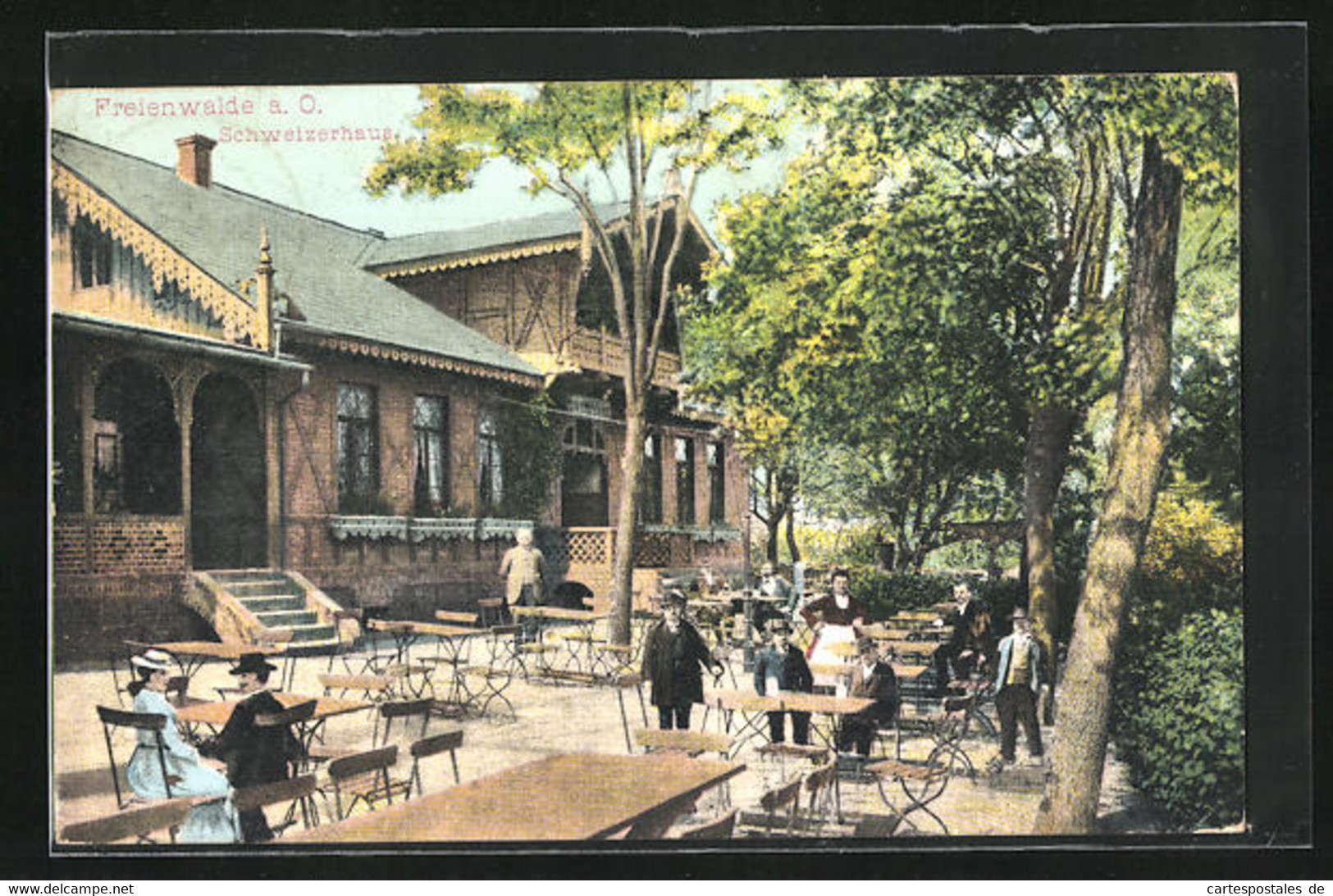 AK Freienwalde A. O., Gasthaus Schweizerhaus - Bad Freienwalde