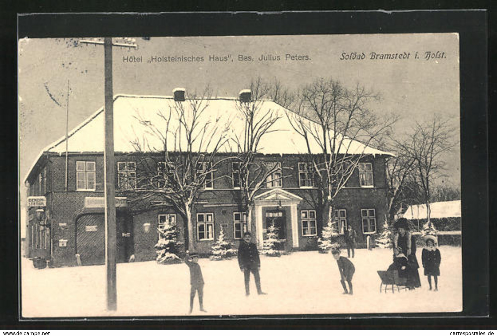 AK Bramstedt I. Holst., Hotel Holsteinisches Haus Im Winter - Bad Bramstedt