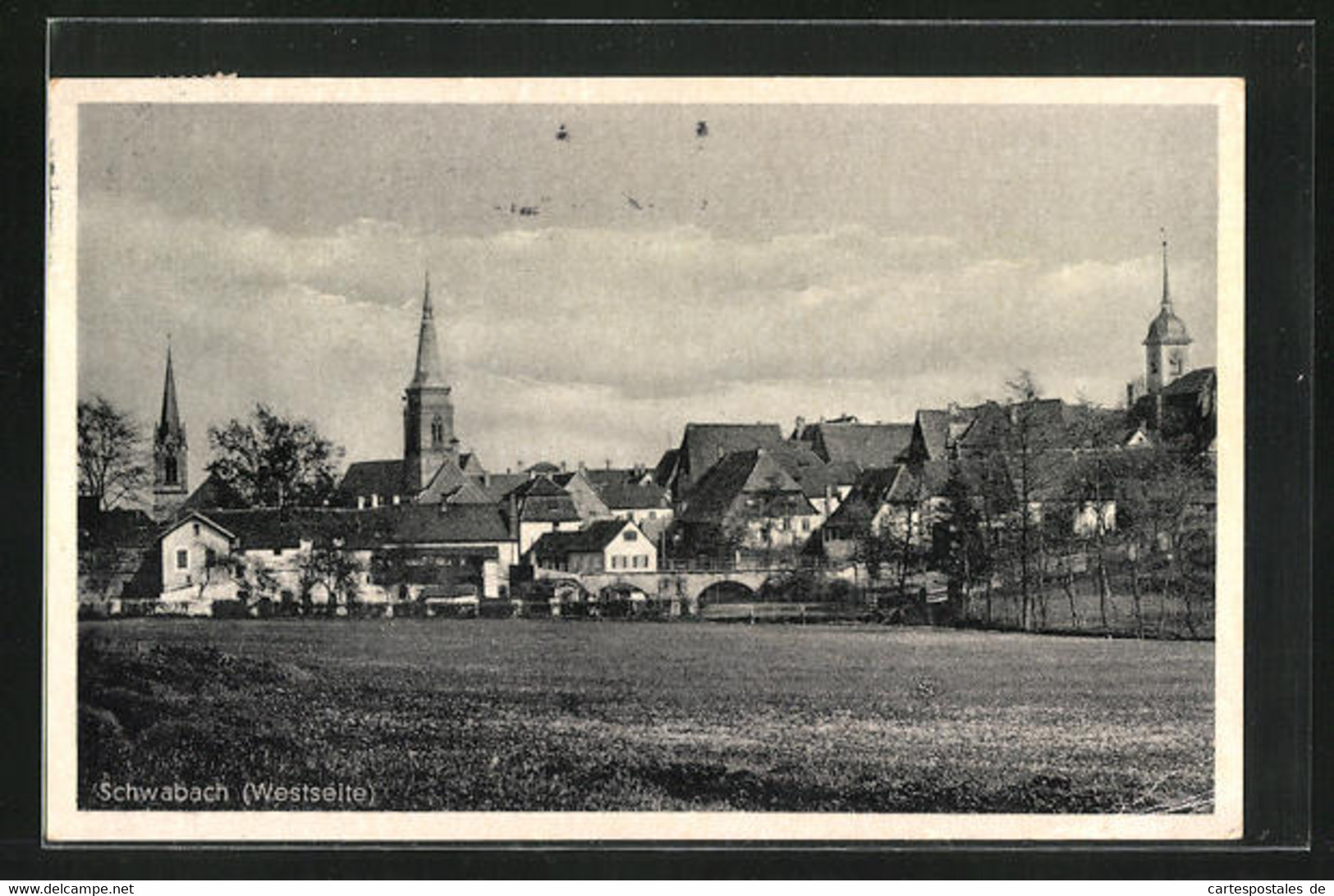 AK Schwabach, Blick Auf Den Ort Von Der Westseite - Schwabach