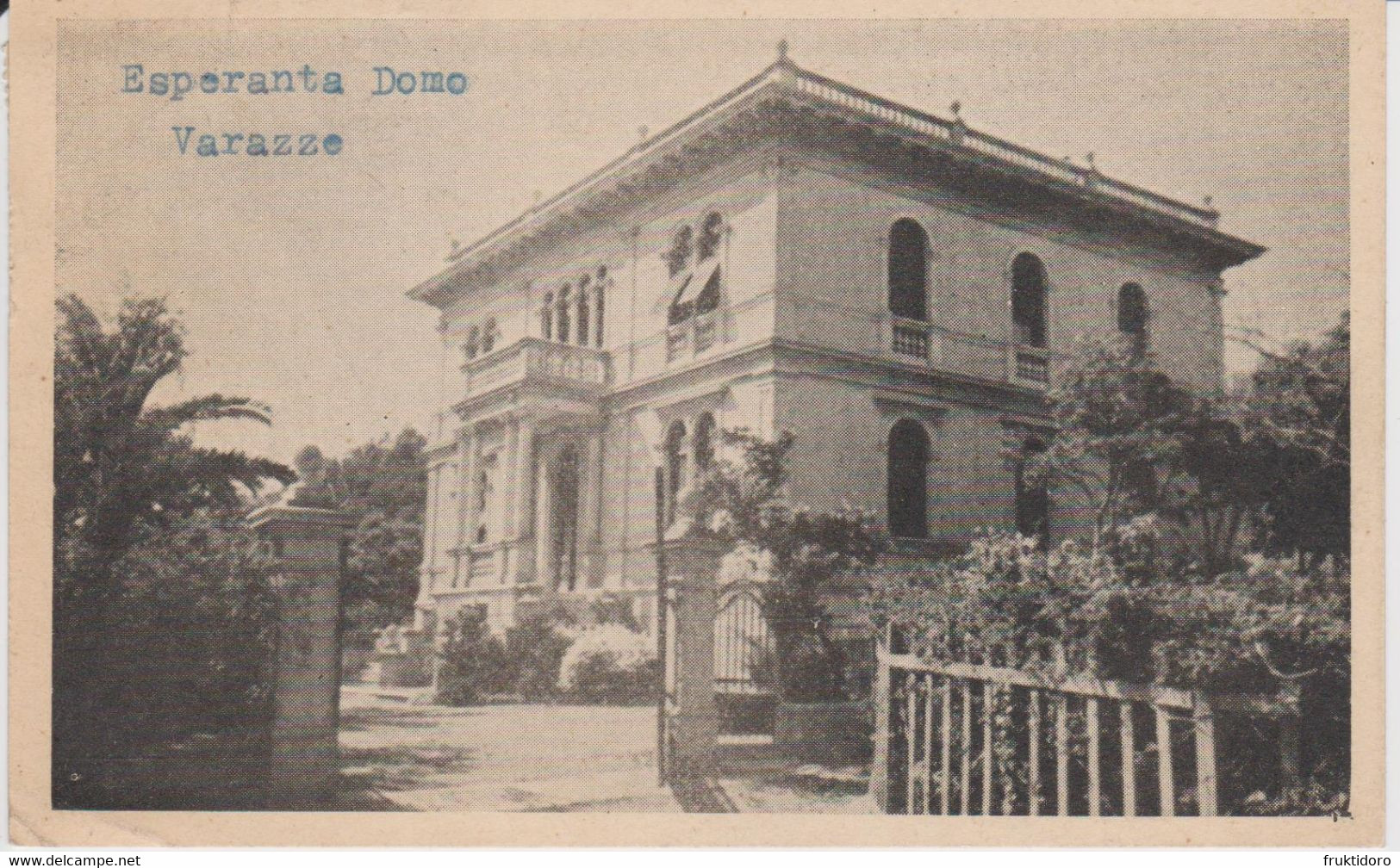 AKEO Card About Esperanto House In Varazze - Italy - Written In Esperanto 1950 - Esperanto
