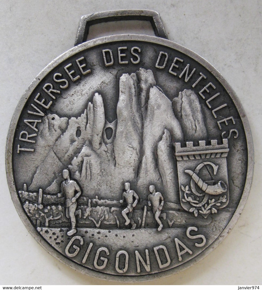 Médaille En Aluminium ,Traversée Des Dentelles 1989. Gigondas. 84 Vaucluse. - Atletismo