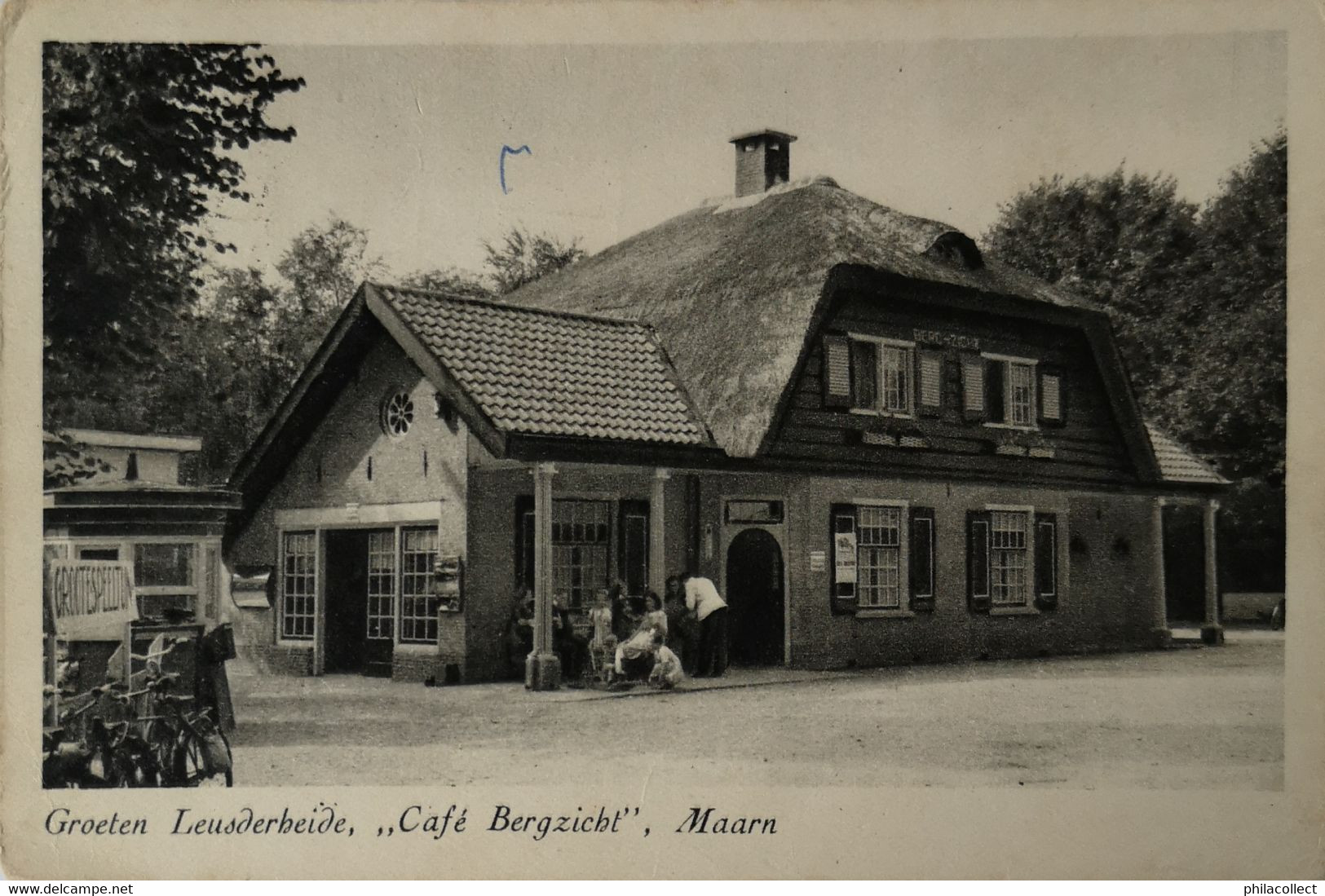 Maarn (Utr.) Groeten Leusderheide - Cafe Bergzicht 1950 - Maarn