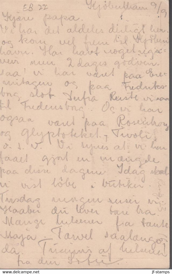 1908. DANMARK. BREVKORT 10 ØRE Frederik VIII To Geneva, Schweiz From KJØBENHAVN 10.9.... () - JF420218 - Brieven En Documenten
