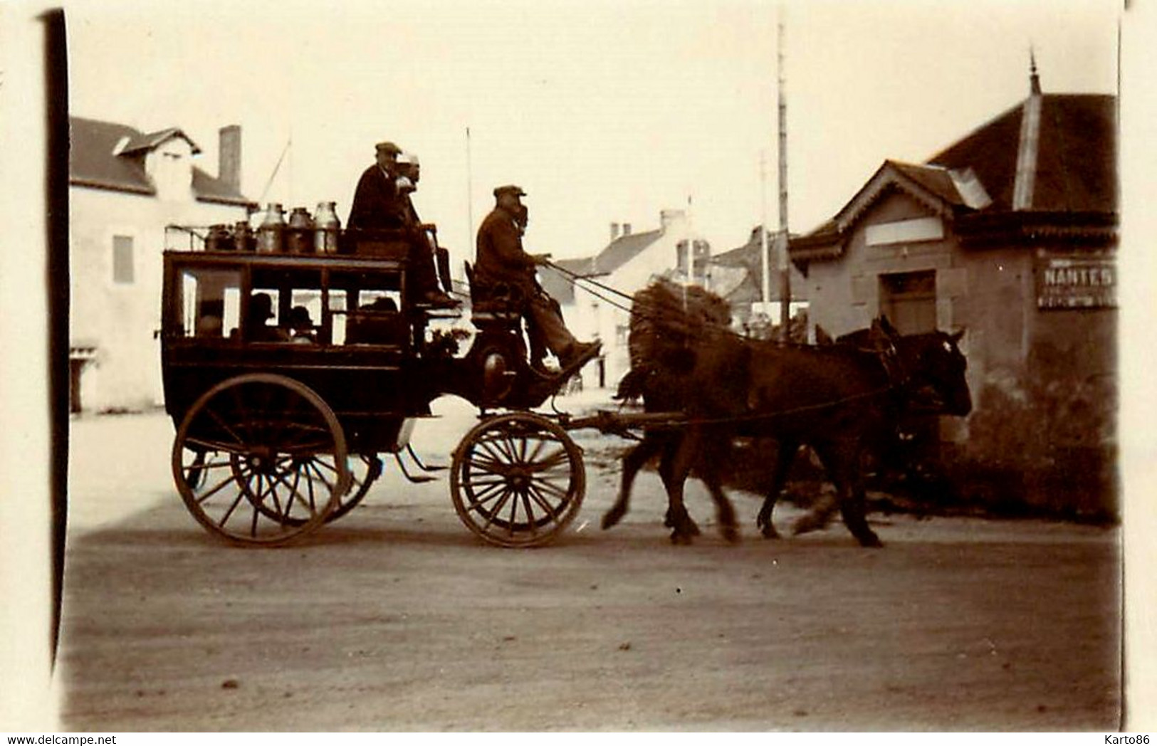 Orvault * RARE Photo Circa 1900 * La Diligence  * Bureau De L'octroi Ou Poids Publique ? - Orvault