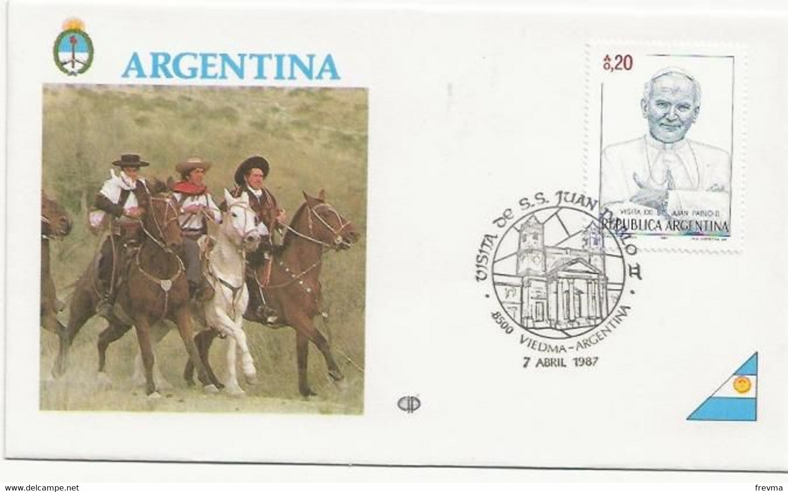 Lettre Tour Du Monde Du Pape Argentine - Storia Postale