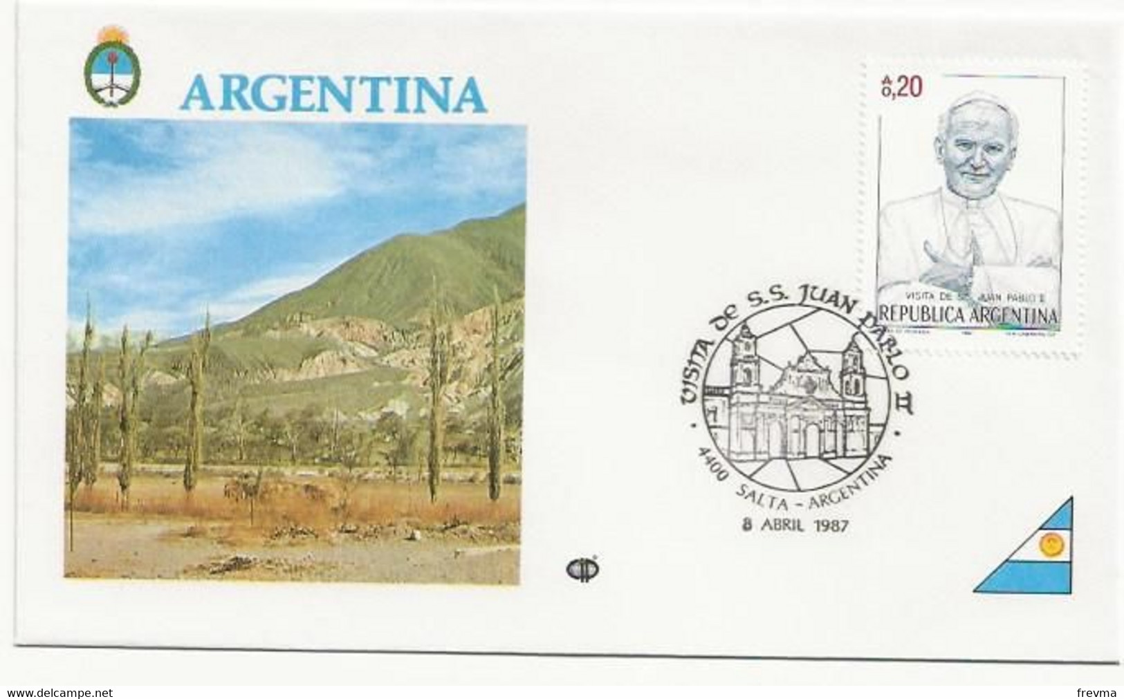 Lettre Tour Du Monde Du Pape Argentine - Storia Postale