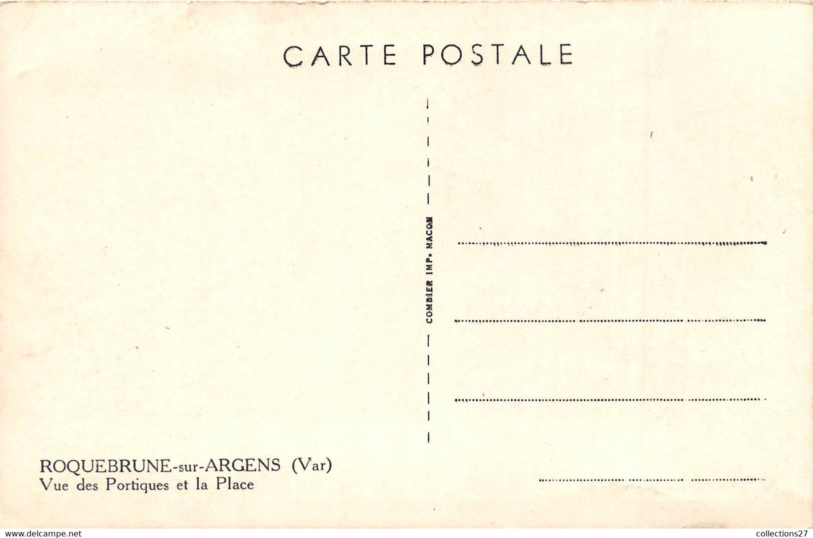 83-ROQUEBRUNE-SUR-ARGENS- VUE DES PORTIQUES ET LA PLACE - Roquebrune-sur-Argens