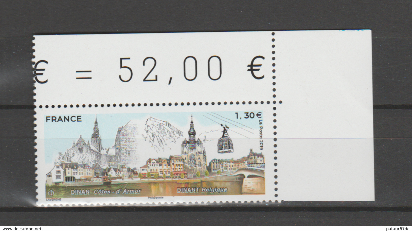 FRANCE / 2019 / Y&T N° 5300 ** : "Touristique" (Dinan - Côtes-d'Amor) X 1 CdF Sup D - Unused Stamps