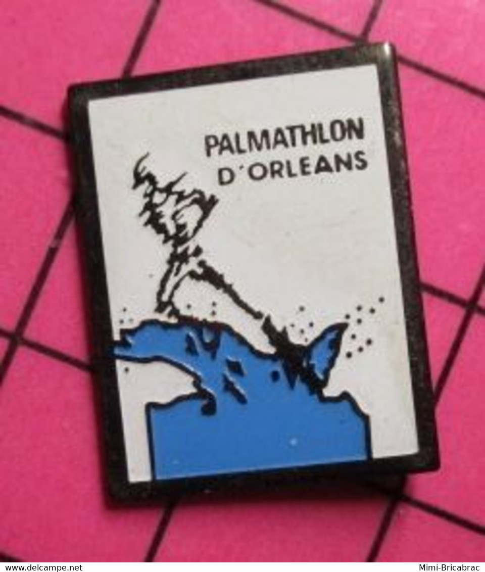 SP16 Pin's Pins / Beau Et Rare / THEME : SPORTS / NATATION NAGE AVEC PALMES PALMATHLON D'ORLEANS - Natation