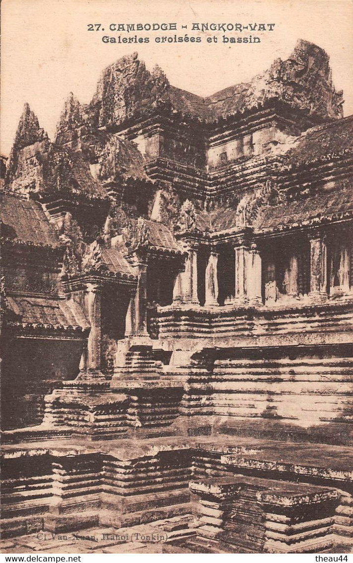 ¤¤   -  CAMBODGE   -  ANGKOR-VAT   -  Galerie Croisées Et Bassin        -  ¤¤ - Cambodge